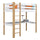 White and Oak Wooden Loft Bed with Desk – Children’s Room, Scandi Nizio