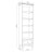 Wooden shelf 1S 57 Scandi white / oak