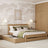 Oak double bed with drawer N02 oak natural
