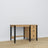 Písací stôl 3S, prírodný dub s čiernym - dub, kompaktná doska, čelný pohľad, Nizio