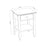 Wooden bedside table 1S N01 Scandi white