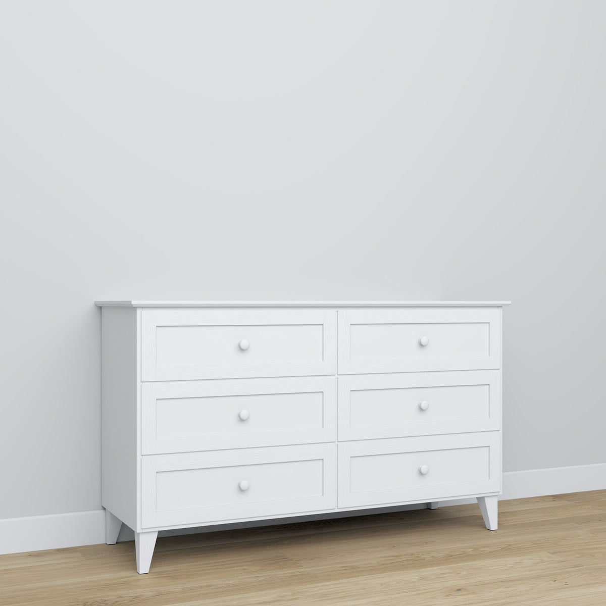 Wooden chest of drawers 6S 154 Scandi white