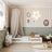 Wooden low bed N01 white