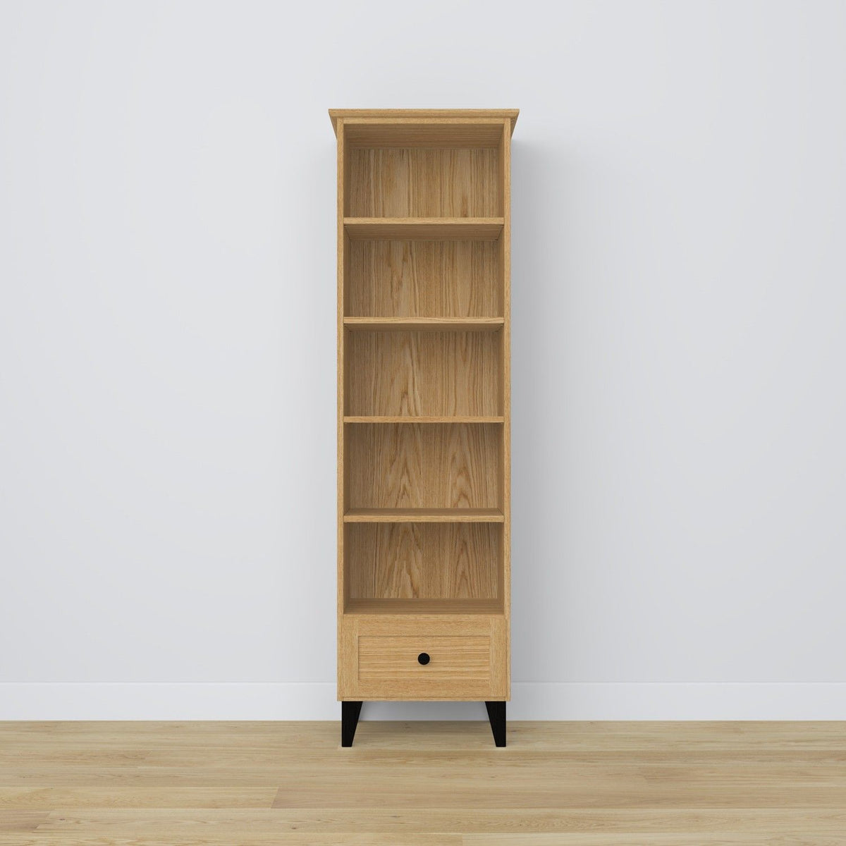 Oak shelf 1S 57 Scandi oak natural / black