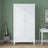 Wooden wardrobe 2D1S Scandi white