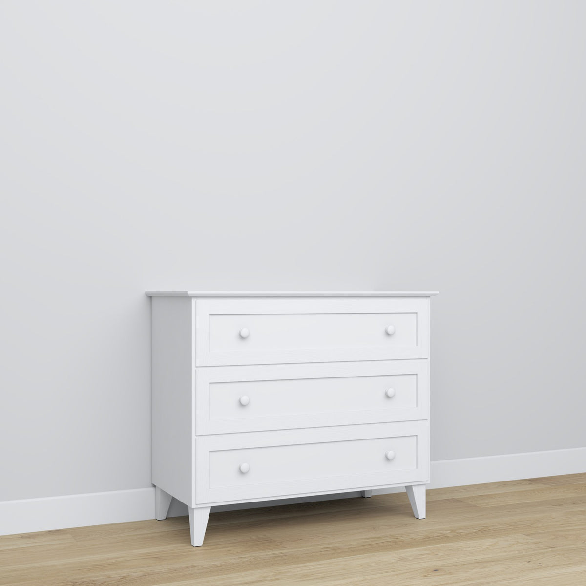 Wooden chest of drawers 3S 105 Scandi white