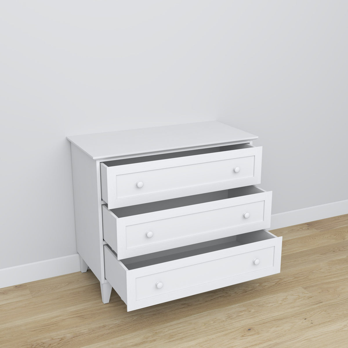 Wooden chest of drawers 3S 105 Scandi white