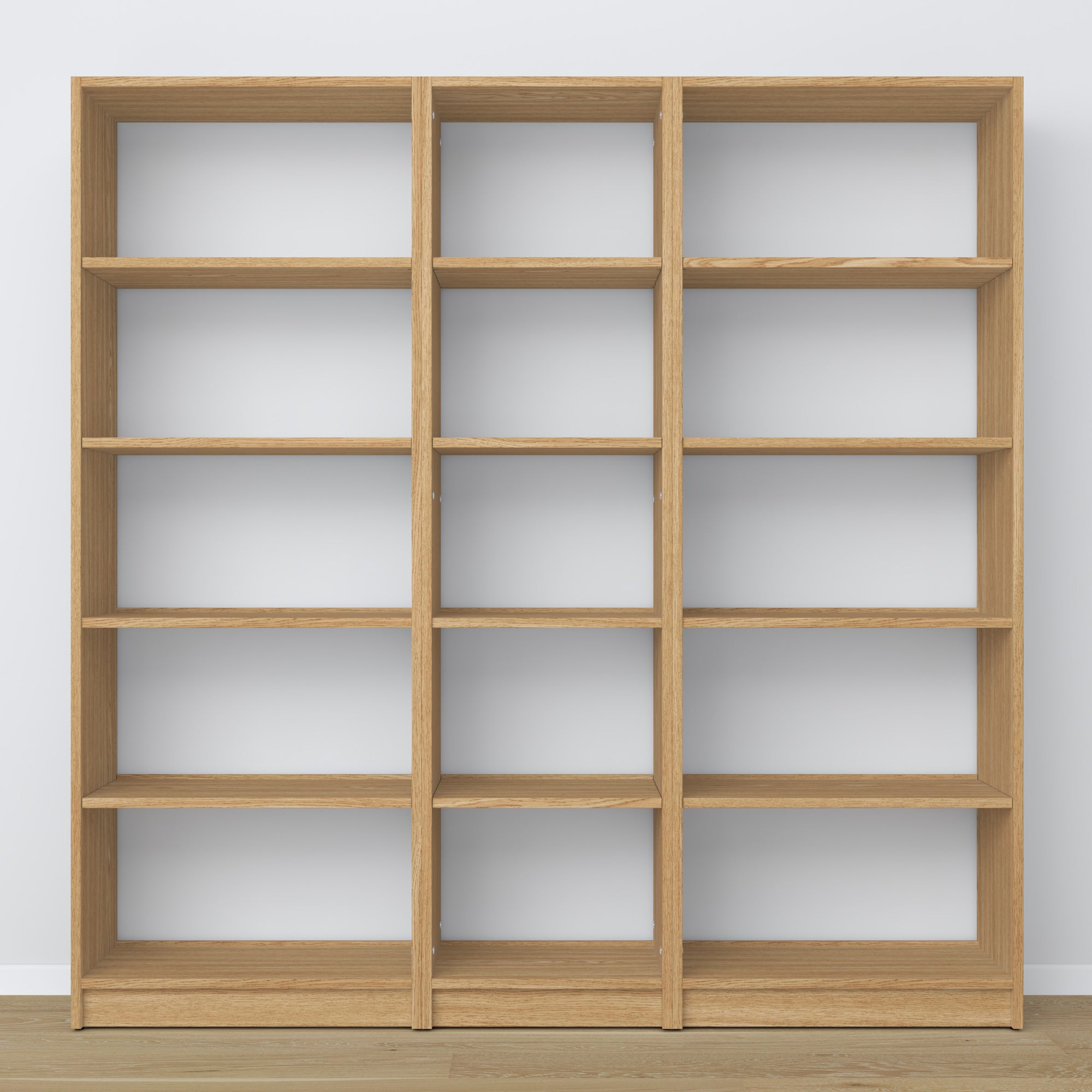 Prírodný dubový regál - dubové spoje, detailný záber na kvalitu spracovania