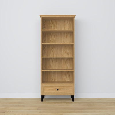 Oak shelf 1S 80 Scandi oak natural / black