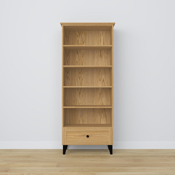 Oak shelf 1S 80 Scandi oak natural / black