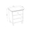 Wooden bedside table 1S N02 Scandi white