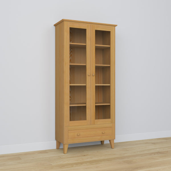 Pine display cabinet 1S 90 Scandi natural pine
