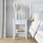 Wooden bedside table 1S N01 Scandi white