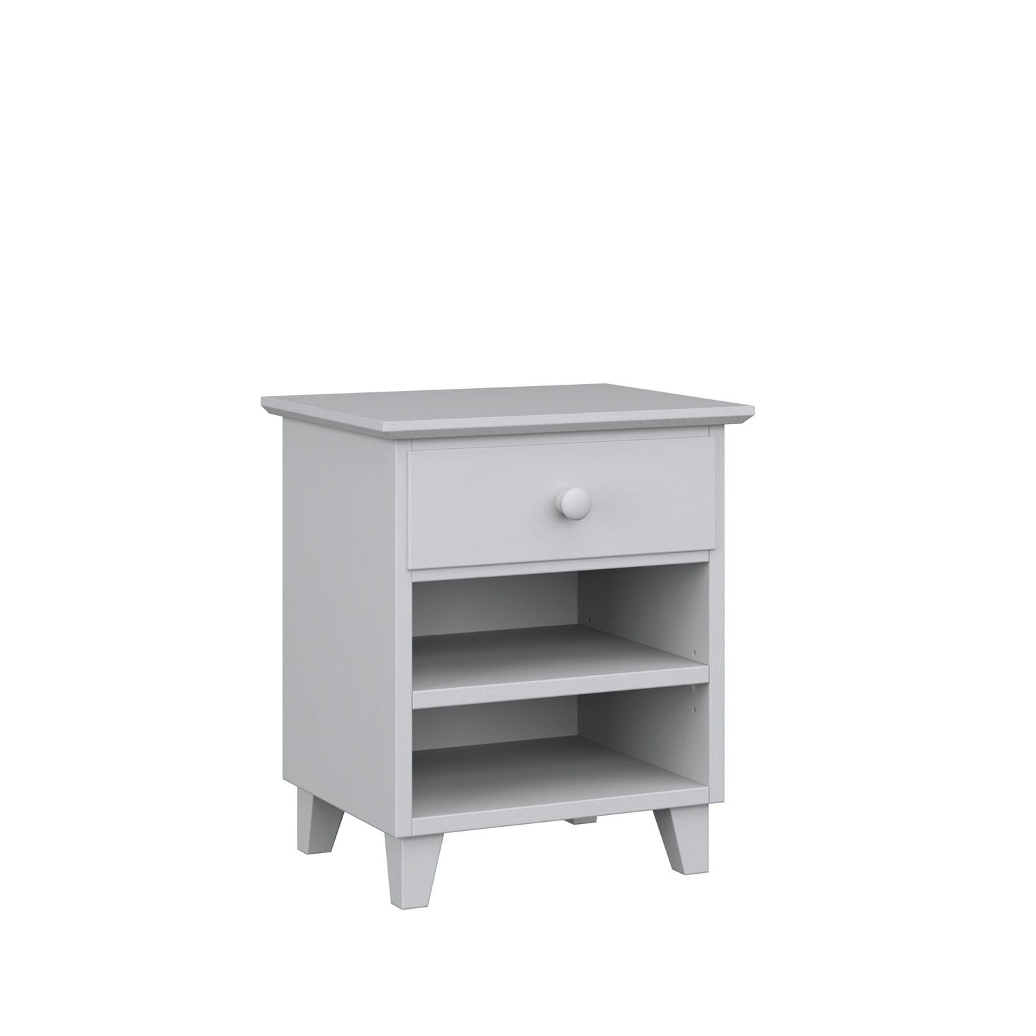 Wooden bedside table 1S N02 Scandi grey
