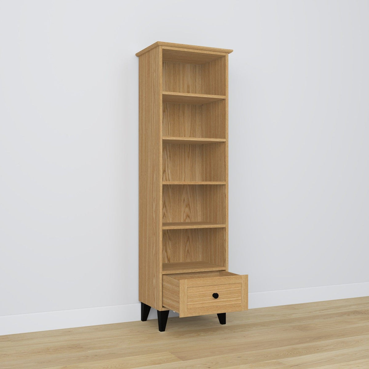 Oak shelf 1S 57 Scandi oak natural / black