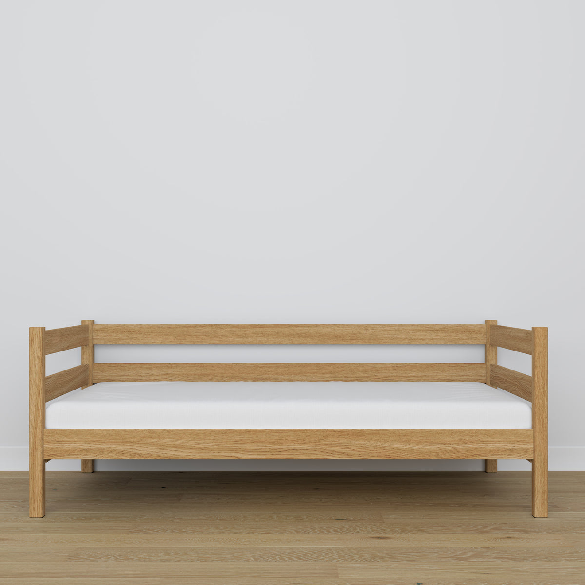 Łóżko sofa N01 dąb naturalny – dodatkowy widok, lite drewno dębowe