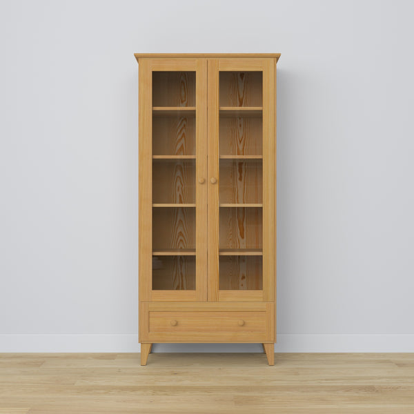 Pine display cabinet 1S 90 Scandi natural pine