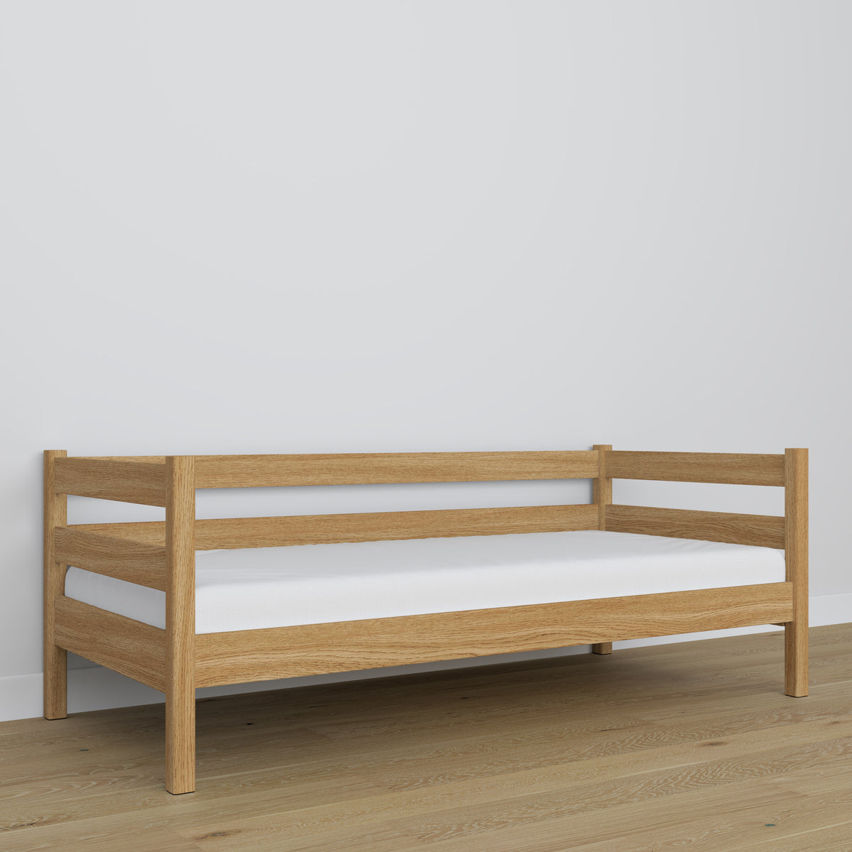 Łóżko sofa N01 dąb naturalny – dodatkowy widok, ekologiczne drewno