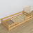 Wooden low bed N01 natural pine