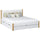 Wooden double bed with drawer N02 white / oak