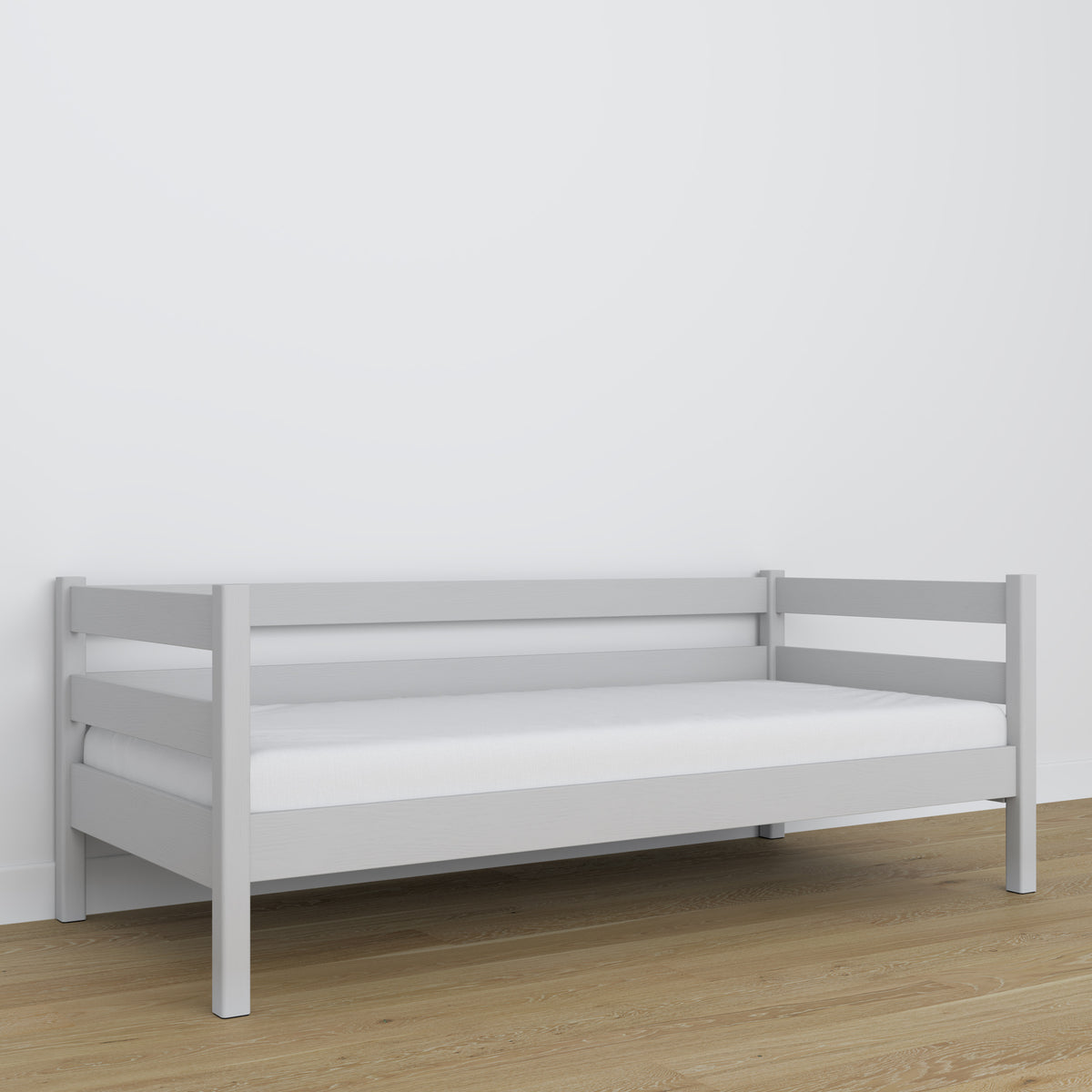 Łóżko sofa N01 popielaty – dodatkowy widok, ekologiczne drewno
