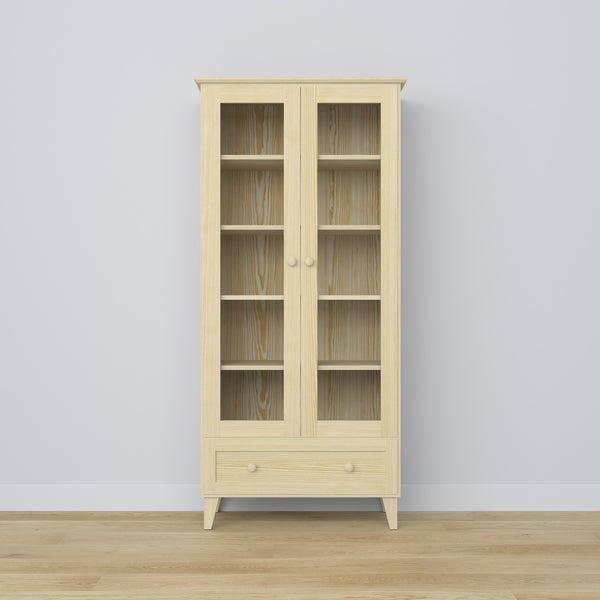 Pine display cabinet 1S 90 Scandi clear pine