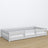 Wooden low bed N01 grey