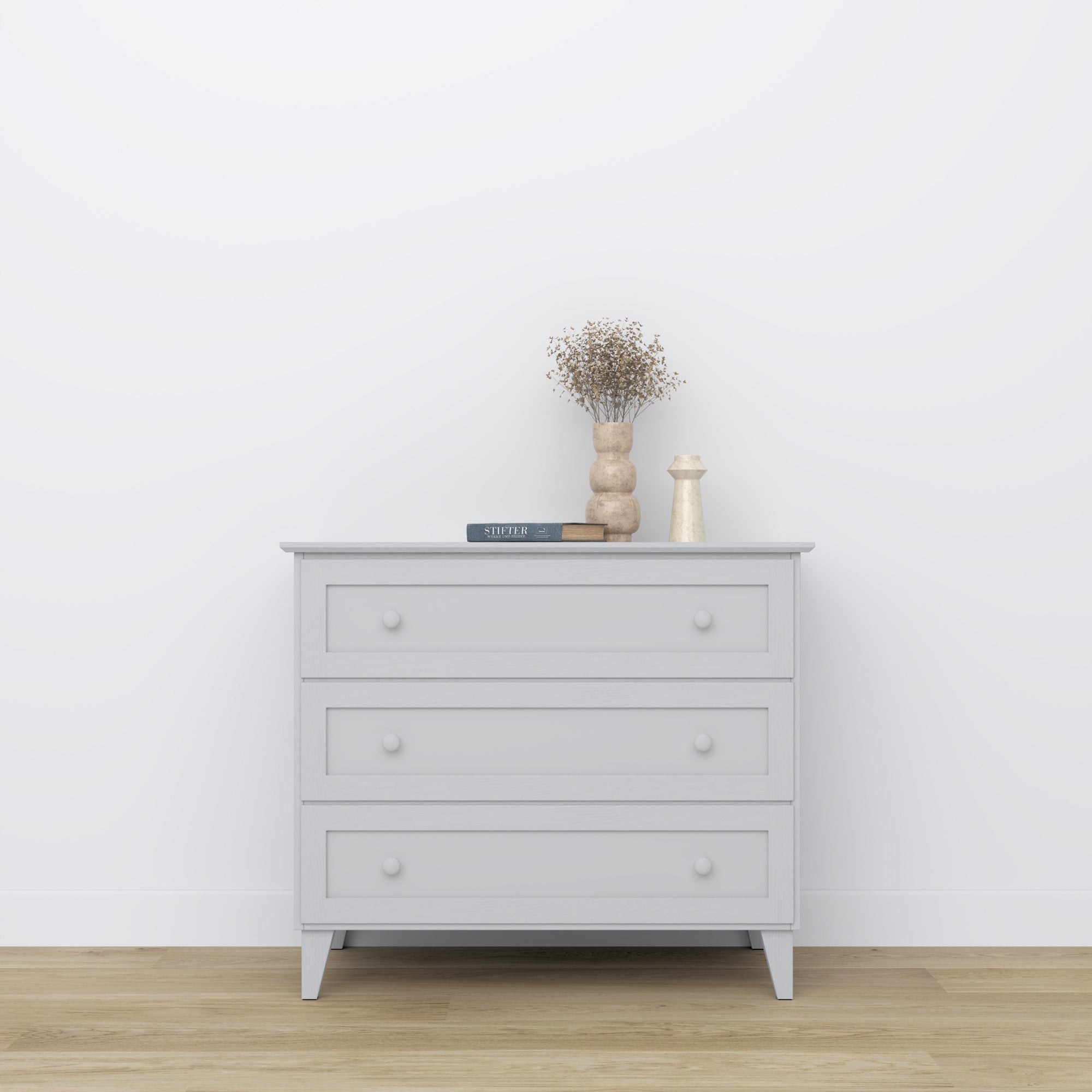 Wooden chest of drawers 3S 105 Scandi grey