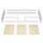 Wooden low bed N01 white / oak