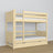 Clear Pine Wooden Bunk Bed – Ladder, Rails, Drawer for Extra Mattress