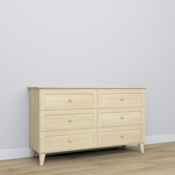 Pine chest of drawers 6S 154 Scandi clear pine