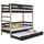 Black and Oak Wooden Bunk Bed with Mattress Drawer – Scandi Children’s Room