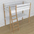 Łóżko na antresoli z biurkiem N03 biało dębowy – widok z góry na materac
