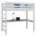 Grey Wooden Loft Bed with Desk – Children’s Room, Scandi Nizio