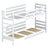 White and Oak Wooden Bunk Bed with Mattress Drawer – Room Arrangement