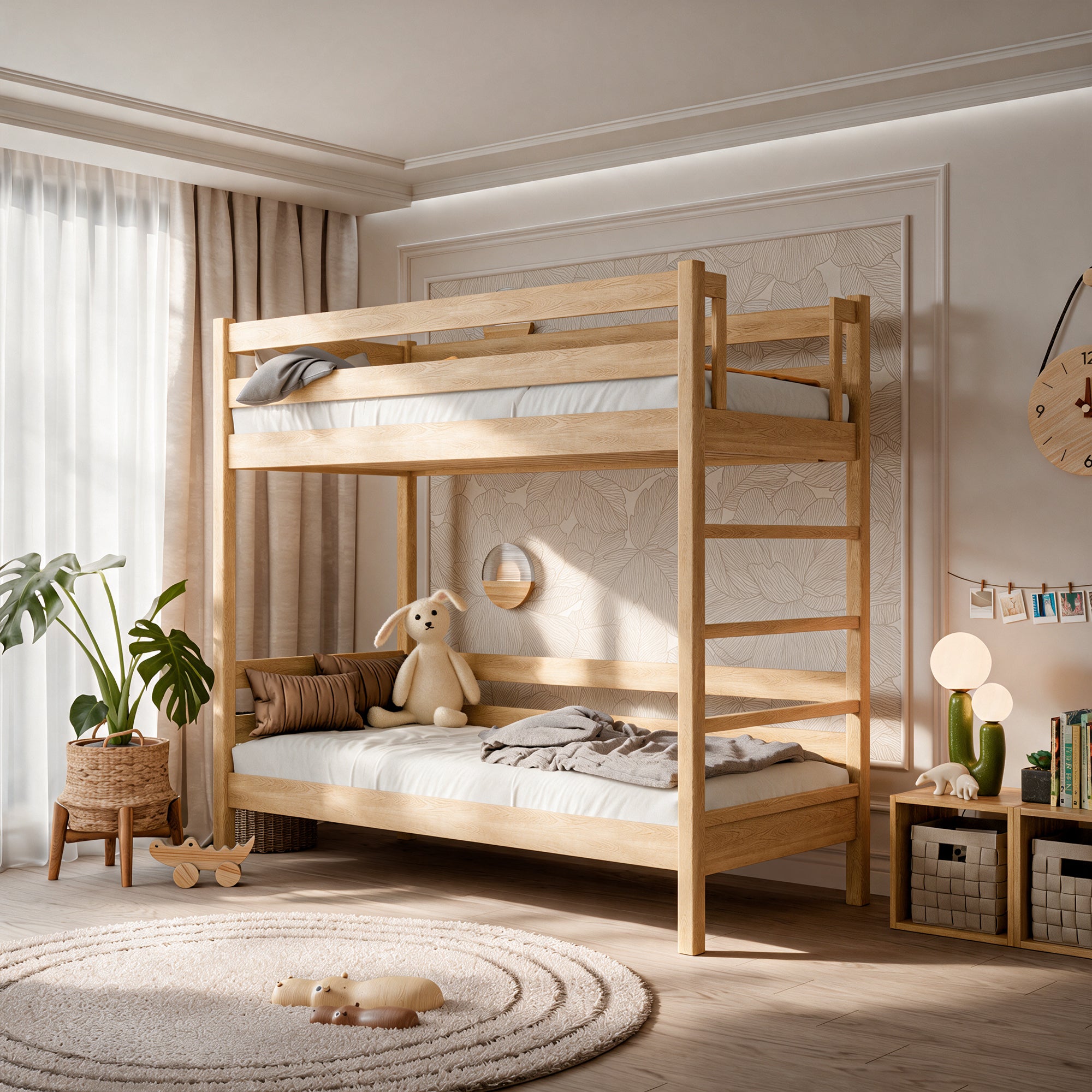 Oak bunk bed N03 oak natural