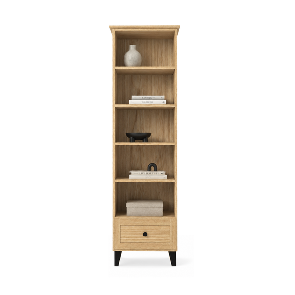 Oak shelf 1S 57 Scandi oak natural / black